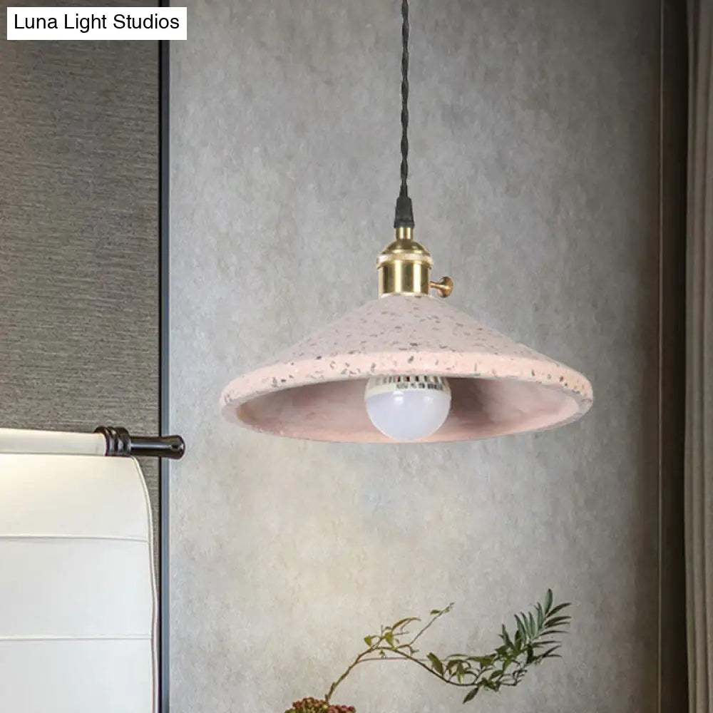 Contemporary Cement Hanging Lamp For Workshop Or Bar