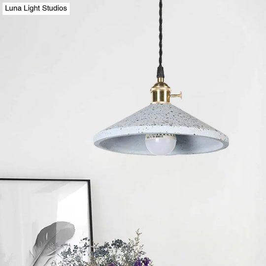 Contemporary Cement Hanging Lamp For Workshop Or Bar