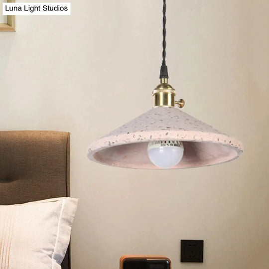 Contemporary Cement Hanging Lamp For Workshop Or Bar