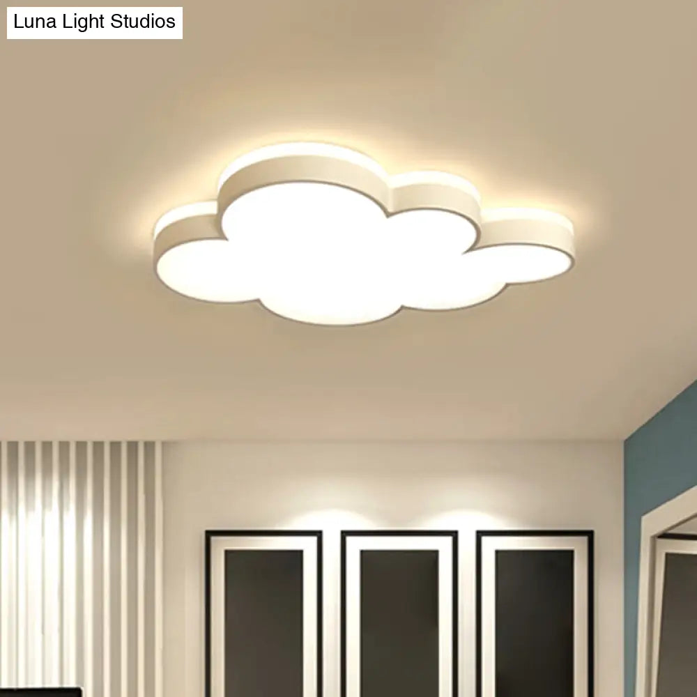 Contemporary Cloud Flush Led Ceiling Light Fixture For Bedrooms - Acrylic Lamp