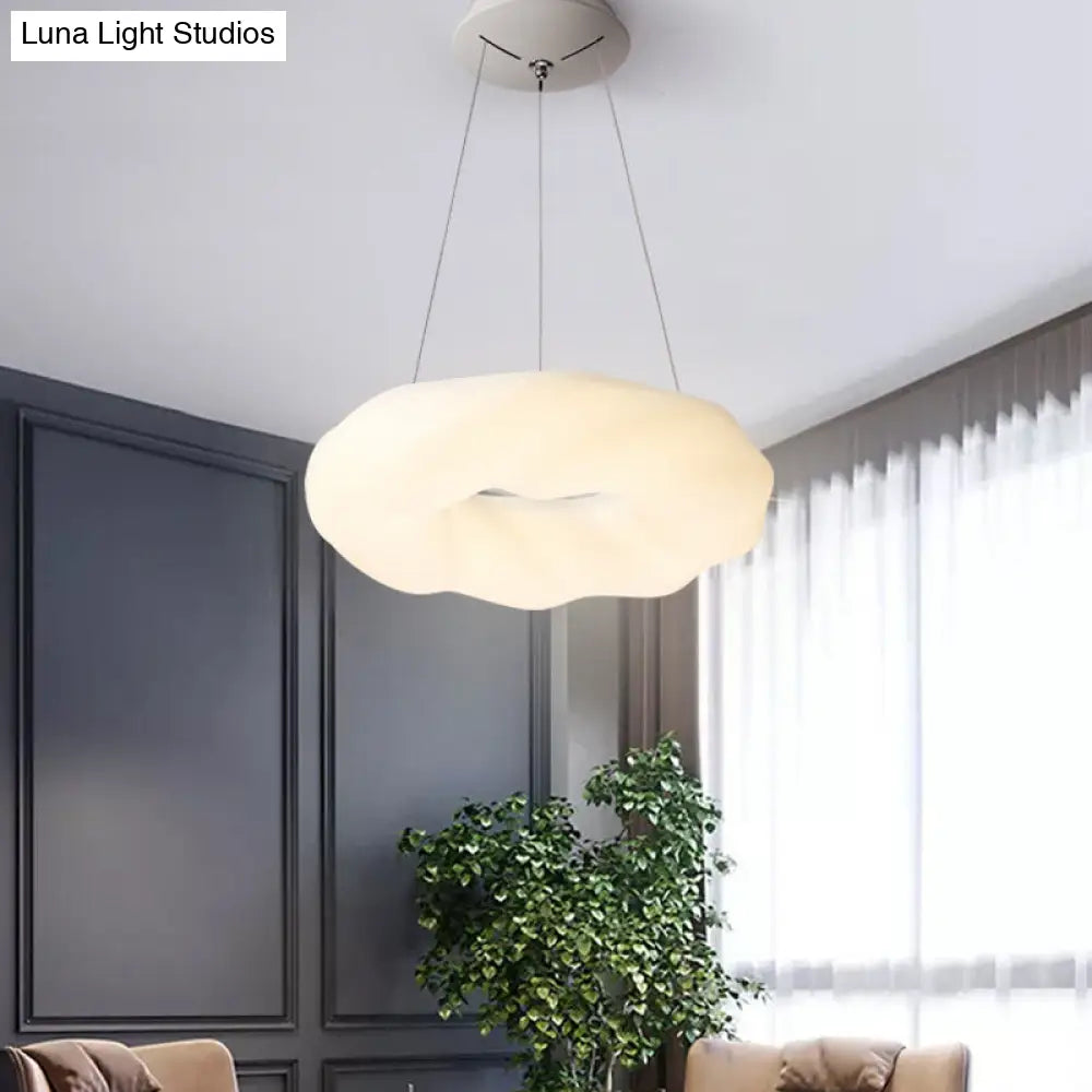 White Cloud Shaped Led Chandelier For Modern Living Rooms