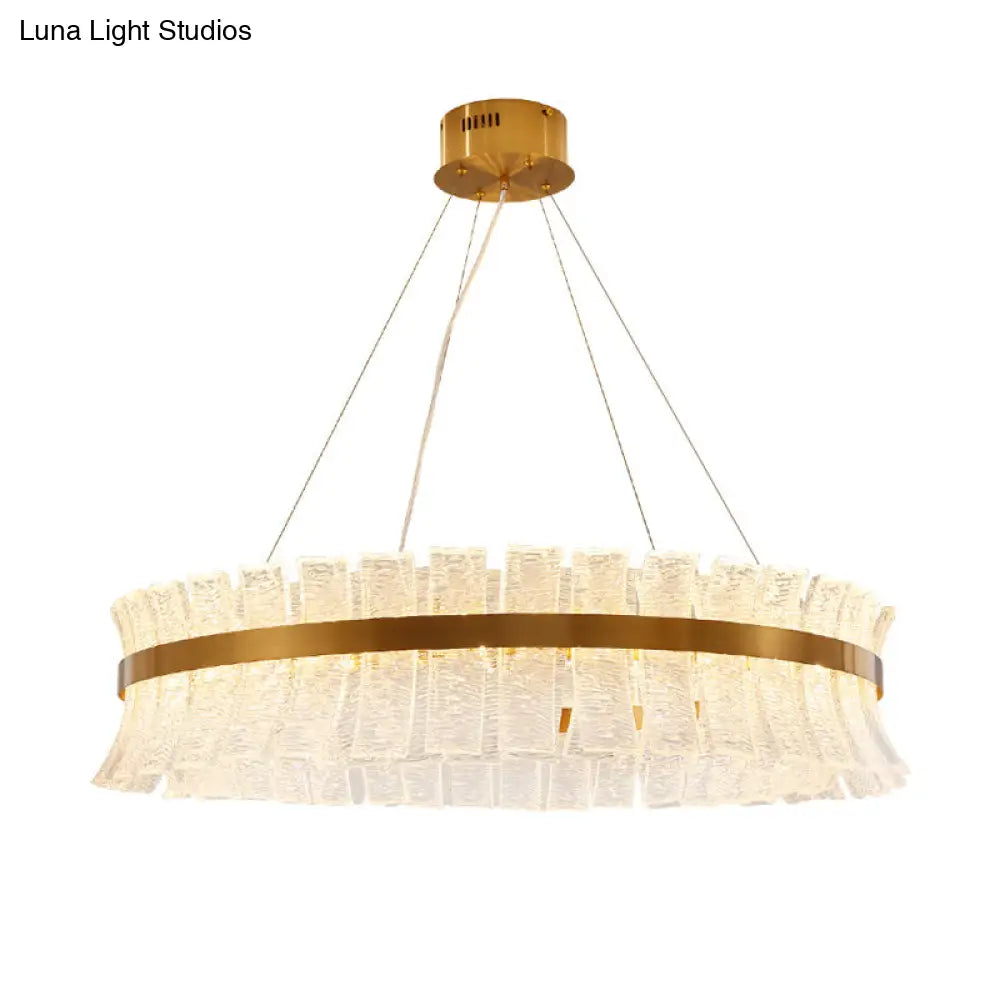 Modern Crystal Led Brass Chandelier For Living Room Ceiling