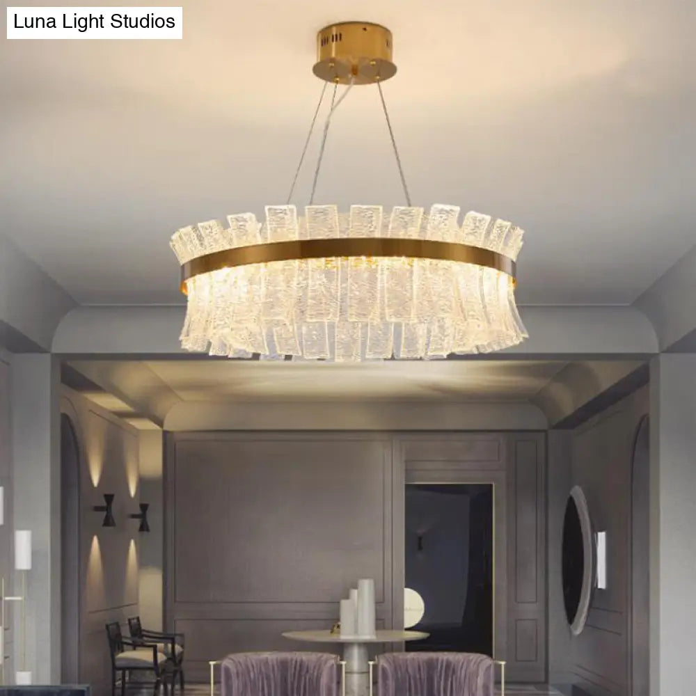 Modern Crystal Led Brass Chandelier For Living Room Ceiling