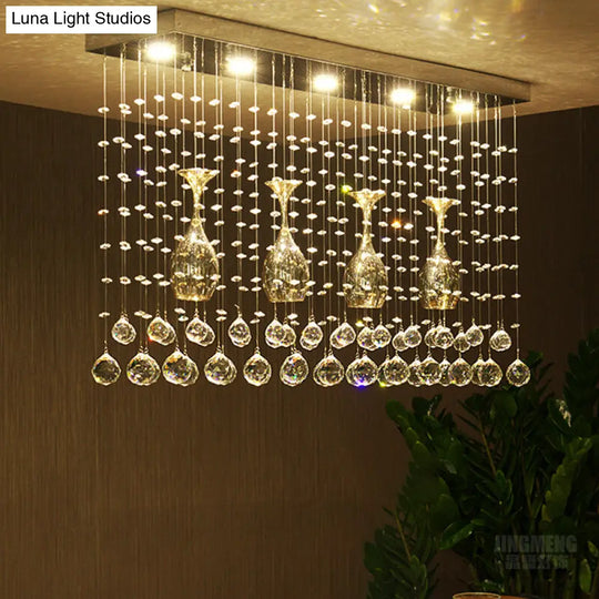Contemporary Crystal Led Ceiling Mount Light With Chrome Finish In 3 Sizes / 31.5