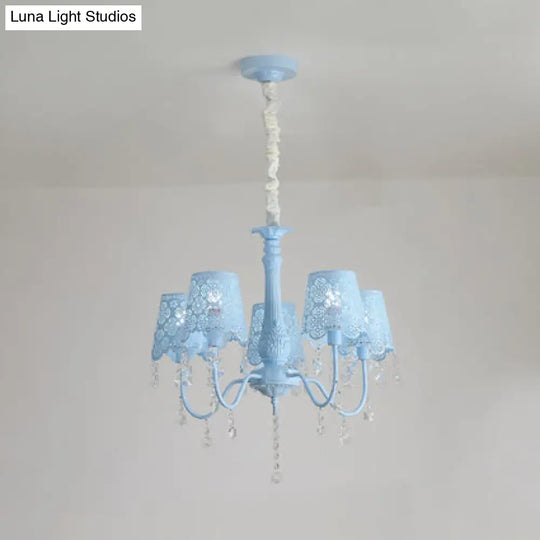 Contemporary Crystal Metal Pendant Chandelier For Living Room