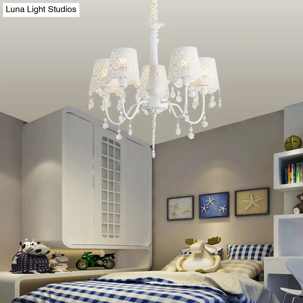 Contemporary Crystal Metal Pendant Chandelier For Living Room