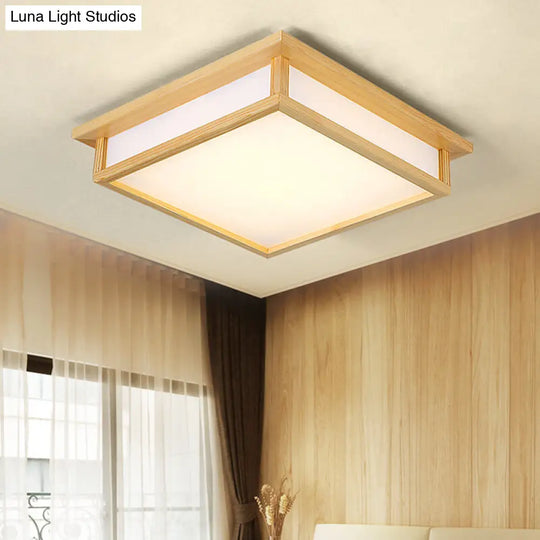 Contemporary Cubic Semi Flush Mount Ceiling Light For Bedroom With Paper Fixtures