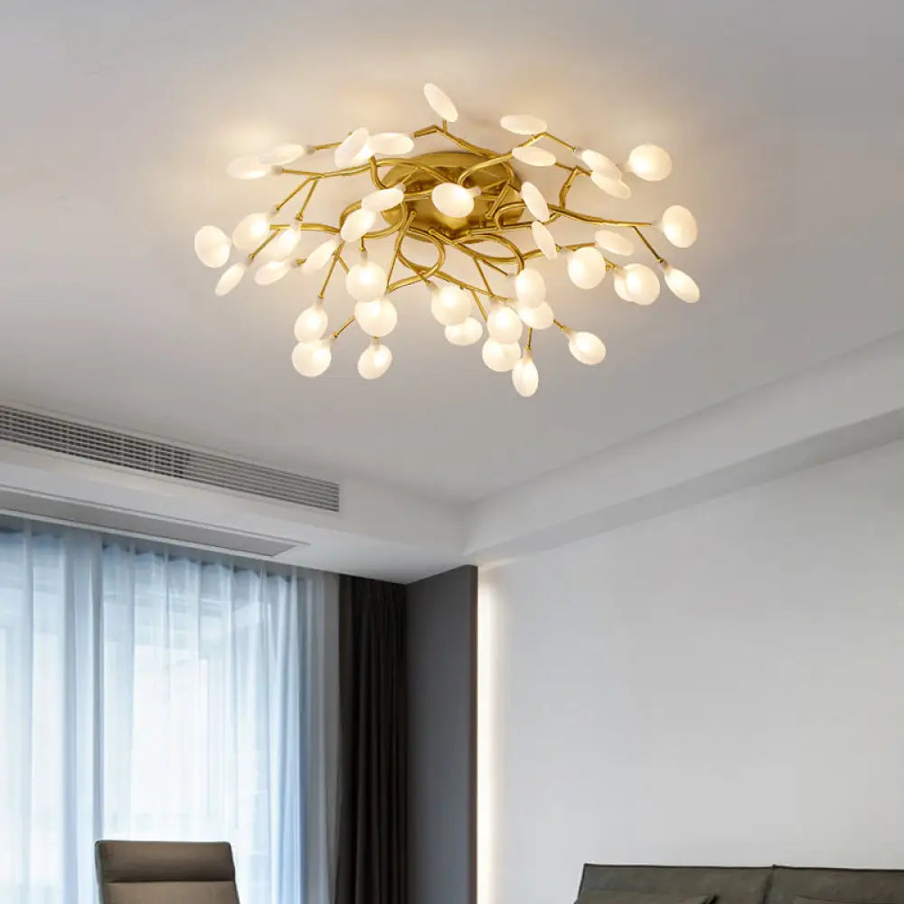 Contemporary Firefly Flush Mount Led Ceiling Light For Living Rooms 42 / Gold White