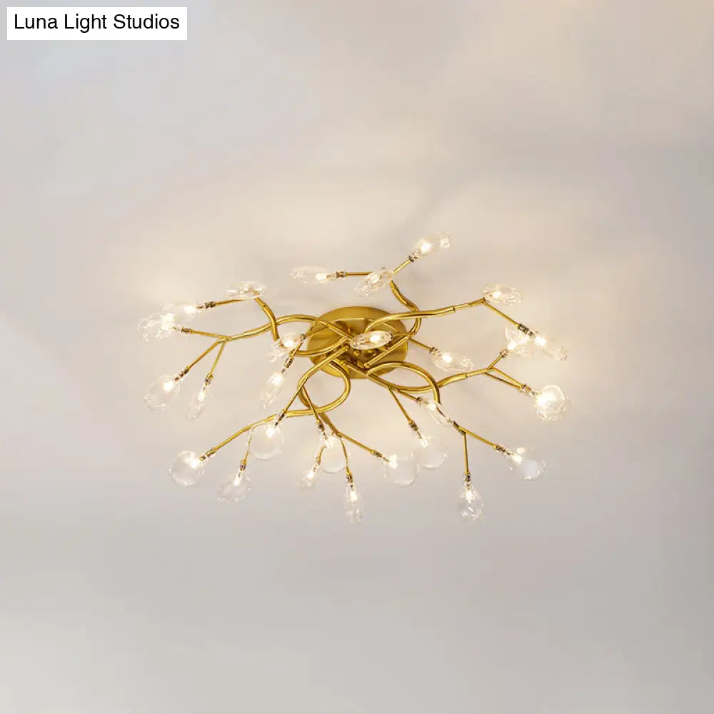 Contemporary Firefly Flush Mount Led Ceiling Light For Living Rooms