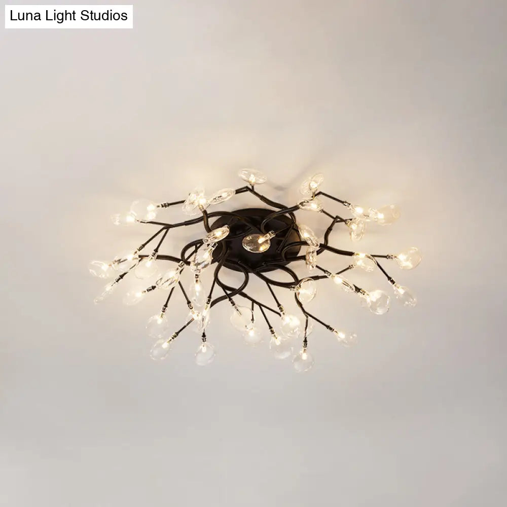 Contemporary Firefly Flush Mount Led Ceiling Light For Living Rooms