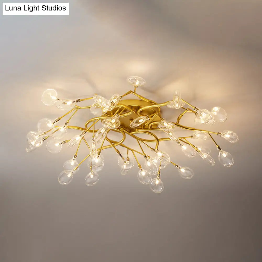 Contemporary Firefly Flush Mount Led Ceiling Light For Living Rooms