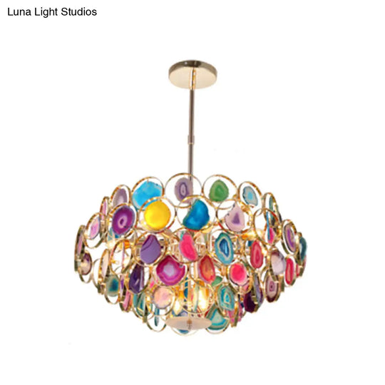 Contemporary Firefly Metal Pendant Light With Round Canopy For Living Room - Island Lighting