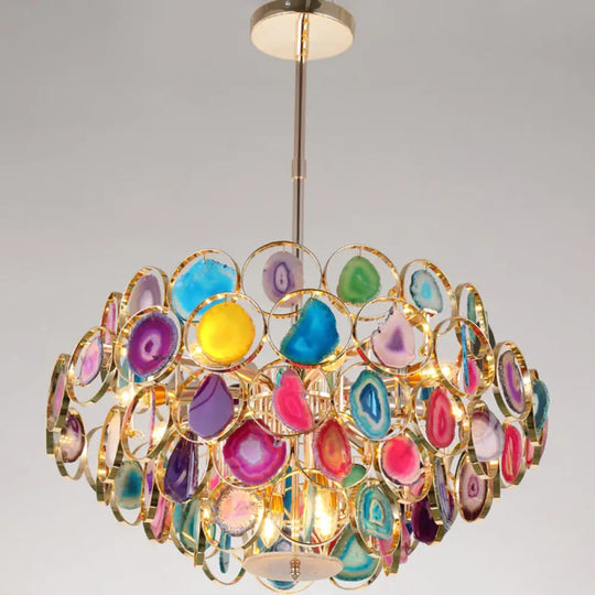 Contemporary Firefly Metal Pendant Light With Round Canopy For Living Room - Island Lighting