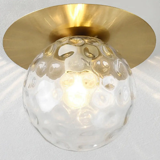 Contemporary Frosted Glass Sphere Semi Flush Chandelier: Stylish Ceiling Mount Light For Hallways