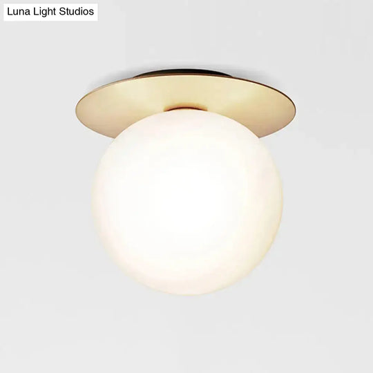 Contemporary Glass Led Flush Mount Ceiling Light - Stylish Lighting For Corridor