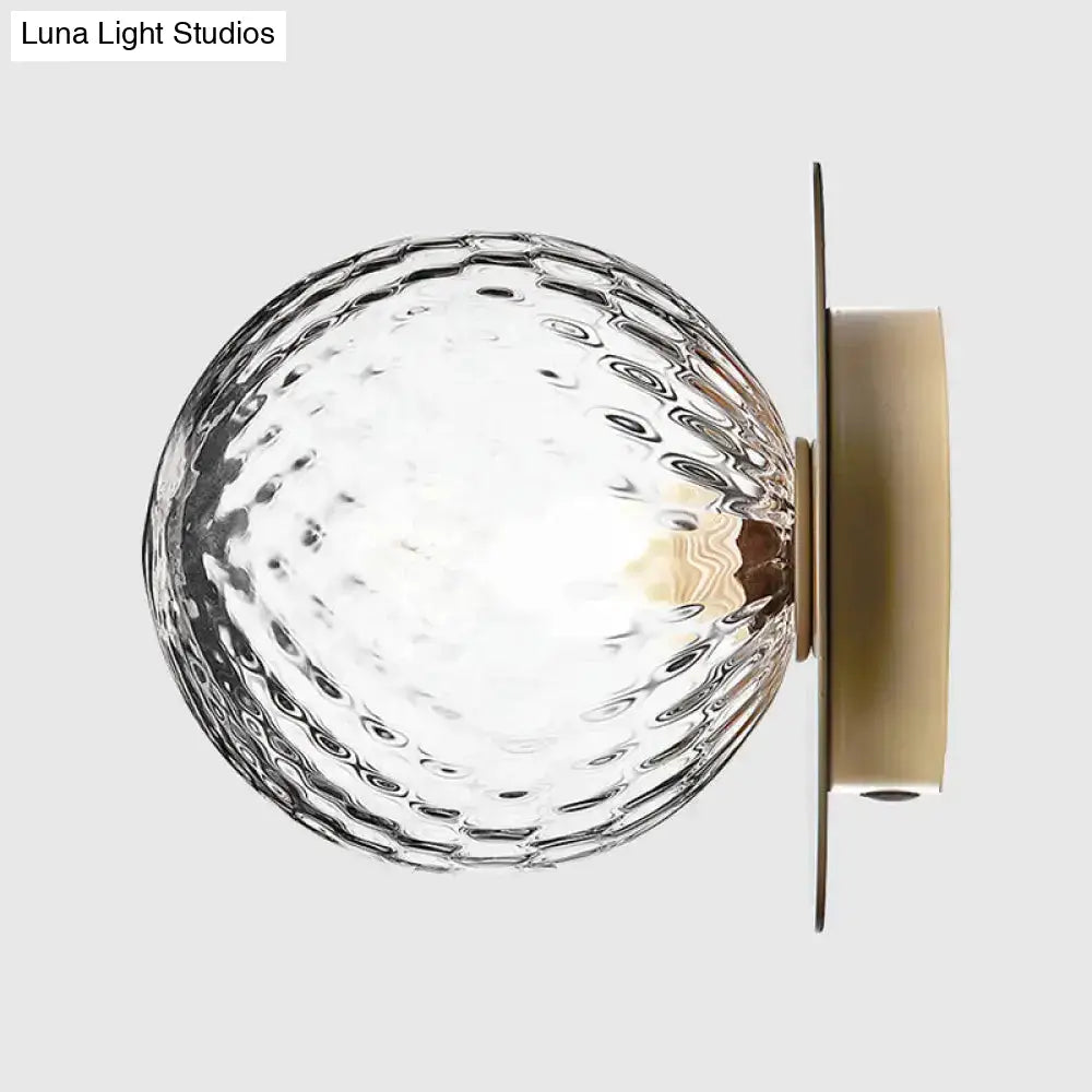 Contemporary Glass Led Flush Mount Ceiling Light - Stylish Lighting For Corridor