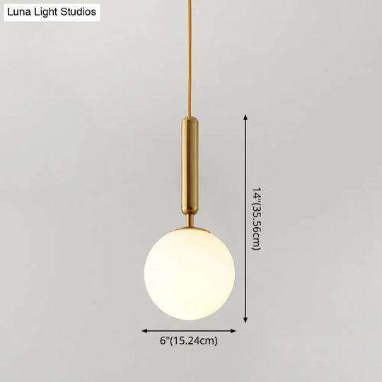 Contemporary Glass Pendant Light - Spherical Design For Lounge