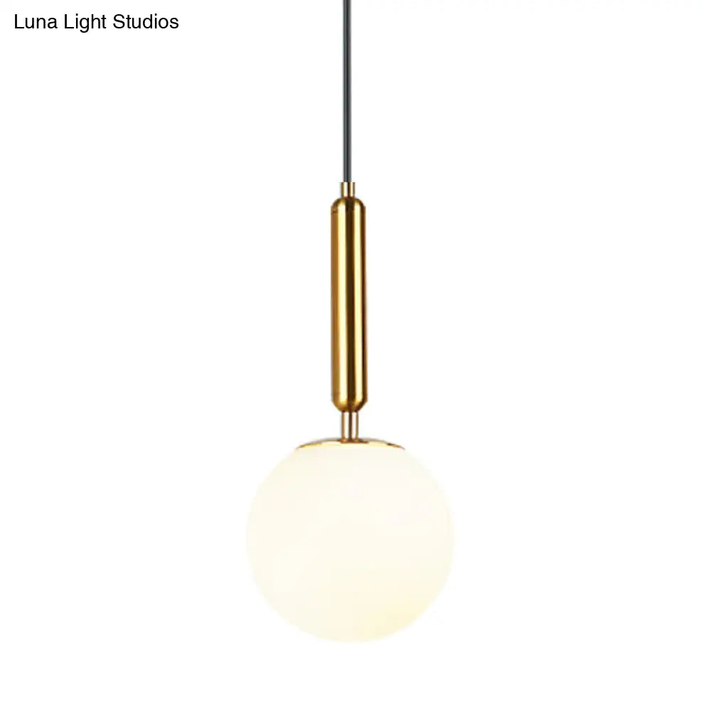 Contemporary Glass Pendant Light - Spherical Design For Lounge