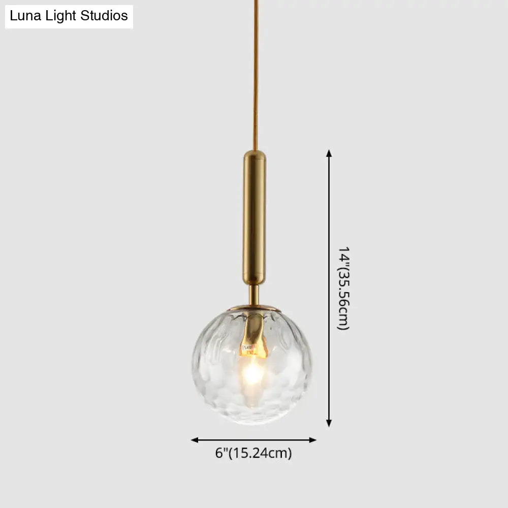 Contemporary Glass Pendant Light - Spherical Design For Lounge