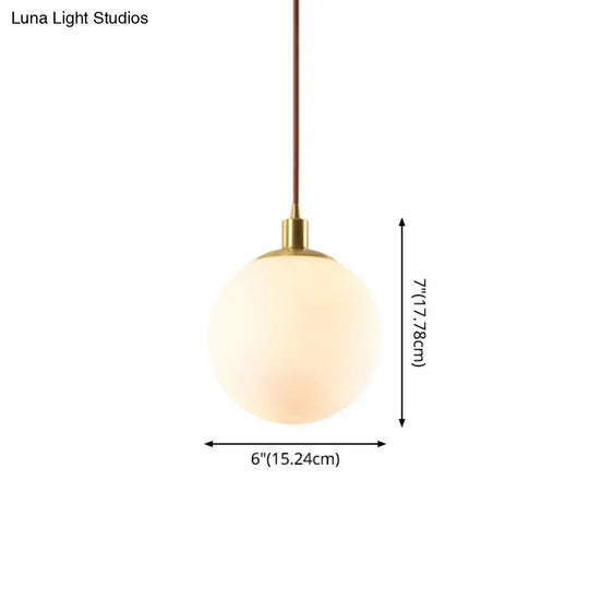 Contemporary Glass Pendant Light – Gold Spherical Design For Bedroom