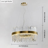 Contemporary Gold Crystal Led Ceiling Light For Dining Room