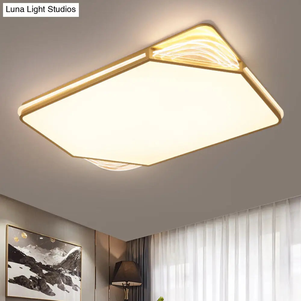 Contemporary Gold Flush Mount Led Ceiling Light In Warm/White 18/21.5/35.5 Width

Or

Modern - Width