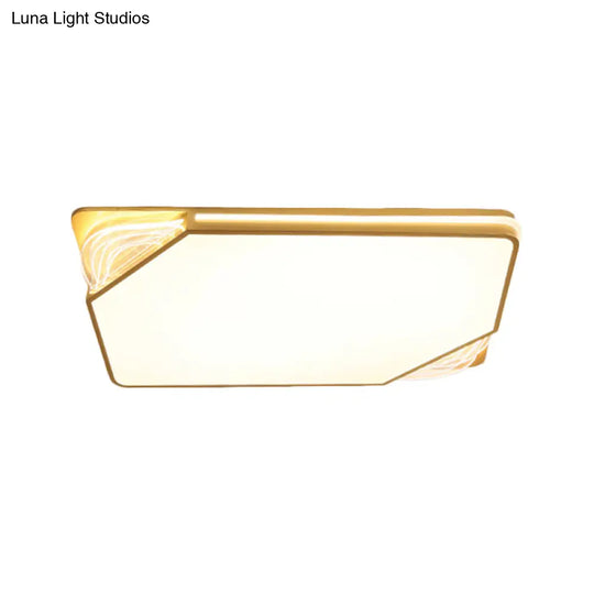 Contemporary Gold Flush Mount Led Ceiling Light In Warm/White 18/21.5/35.5’ Width’ Or ’Modern