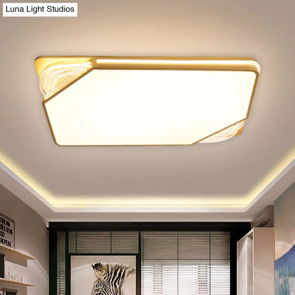 Contemporary Gold Flush Mount Led Ceiling Light In Warm/White 18/21.5/35.5 Width

Or

Modern - Width