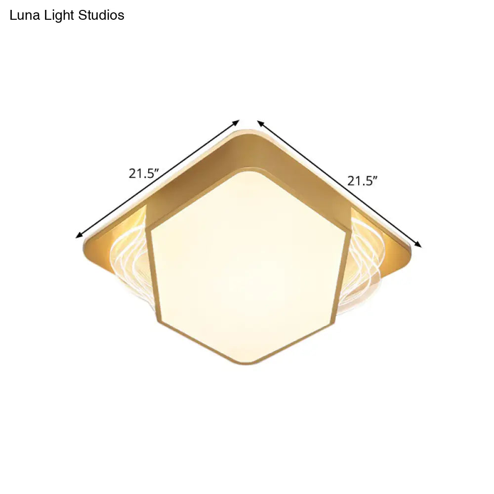 Contemporary Gold Flush Mount Led Ceiling Light In Warm/White 18/21.5/35.5 Width

Or

Modern - Width