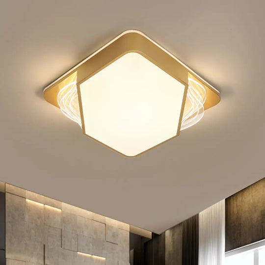 Contemporary Gold Flush Mount Led Ceiling Light In Warm/White 18/21.5/35.5’ Width’ Or ’Modern