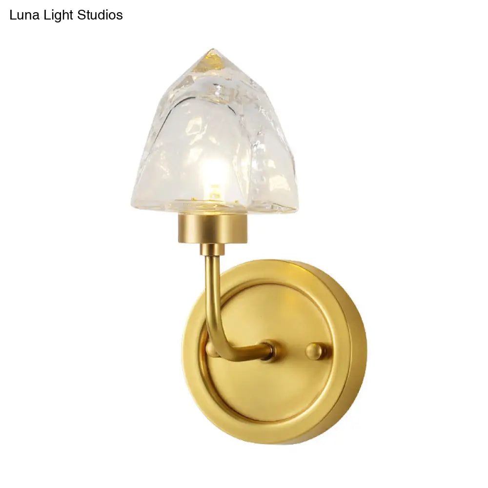 Contemporary Gold Ice Cube Wall Sconce
Or
Modern Crystal Light Fixture