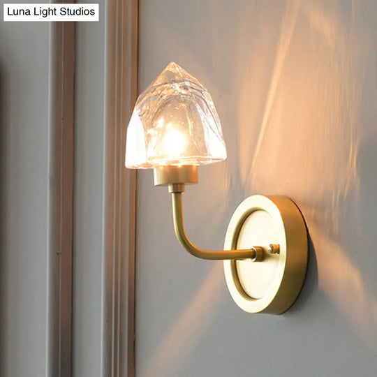 Contemporary Gold Ice Cube Wall Sconce
Or
Modern Crystal Light Fixture