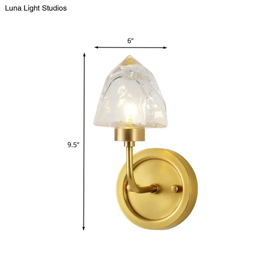 Contemporary Gold Ice Cube Wall Sconce
Or
Modern Crystal Light Fixture