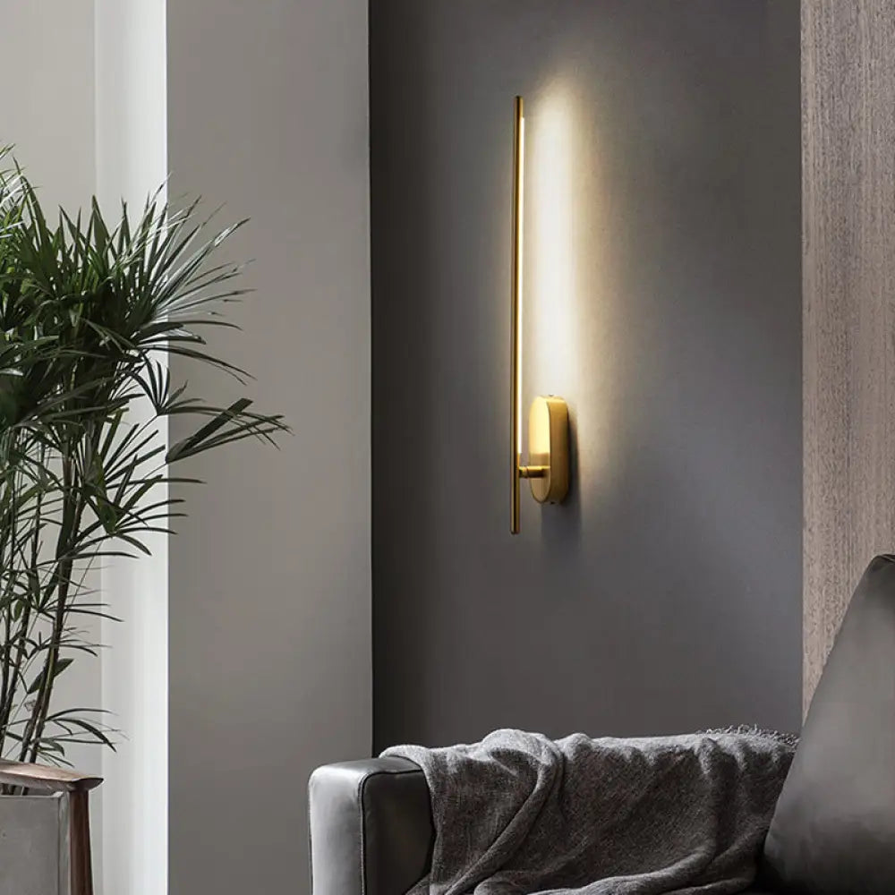 Contemporary Gold Led Wall Mounted Sconce Lamp For Living Room 1 / On/Off Switch