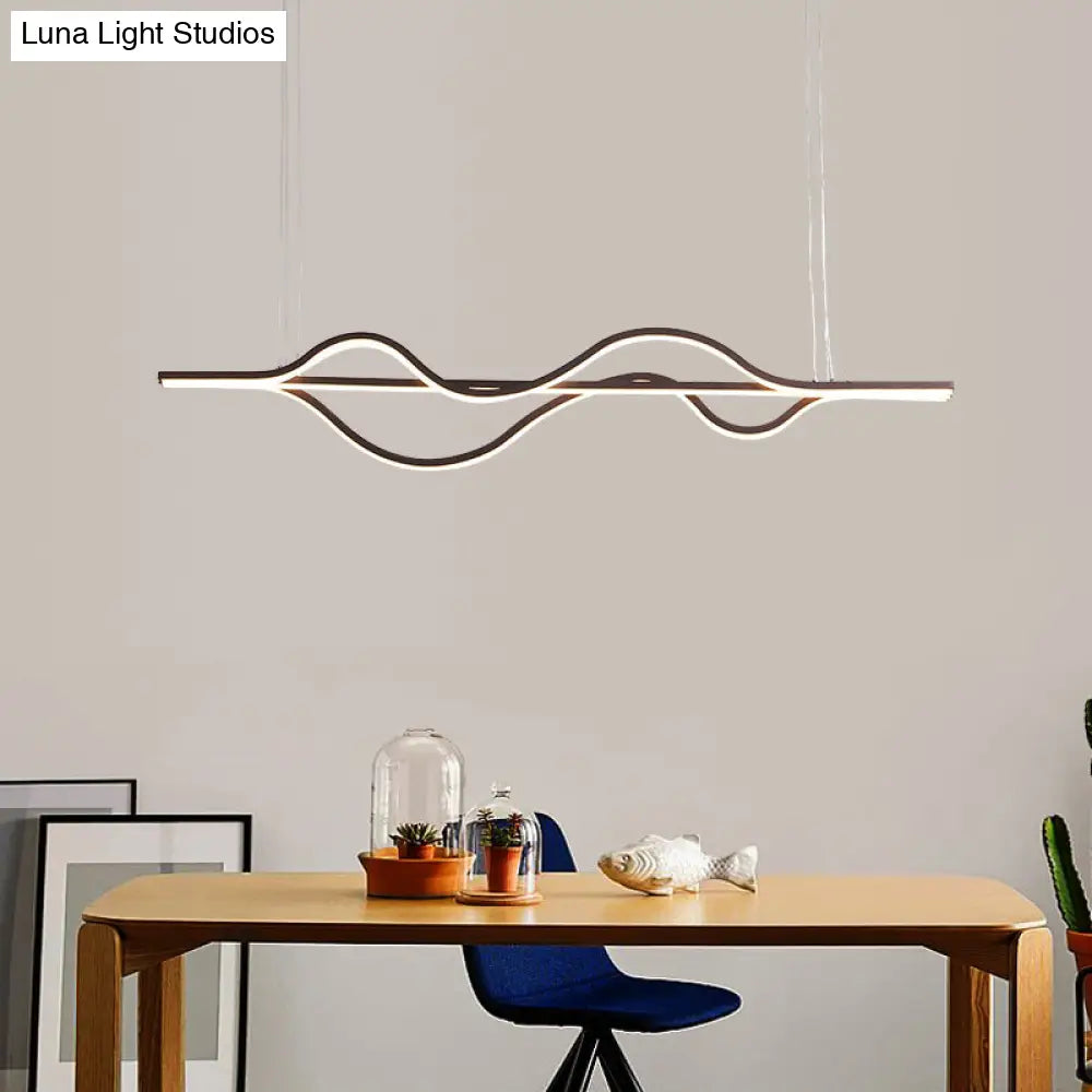 Contemporary Island Lighting: Brown Lines Led Acrylic Ceiling Fixture