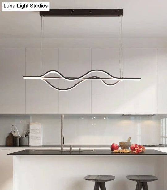 Contemporary Island Lighting: Brown Lines Led Acrylic Ceiling Fixture