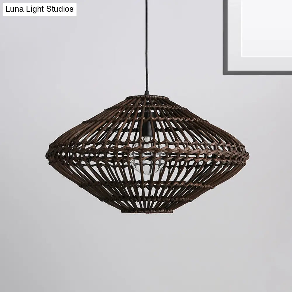 Contemporary Black/Yellow Laser Cut 1 Head Wood Pendant Light For Restaurants Black