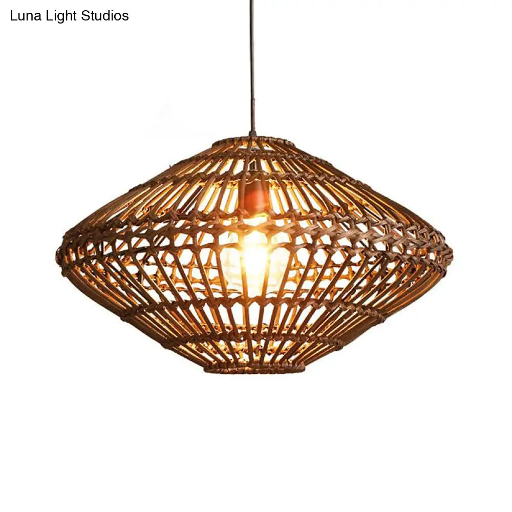 Contemporary Laser Cut Hanging Lamp - Black/Yellow 1 Head Wood Ceiling Pendant Light For Restaurants