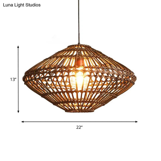 Contemporary Laser Cut Hanging Lamp - Black/Yellow 1 Head Wood Ceiling Pendant Light For Restaurants