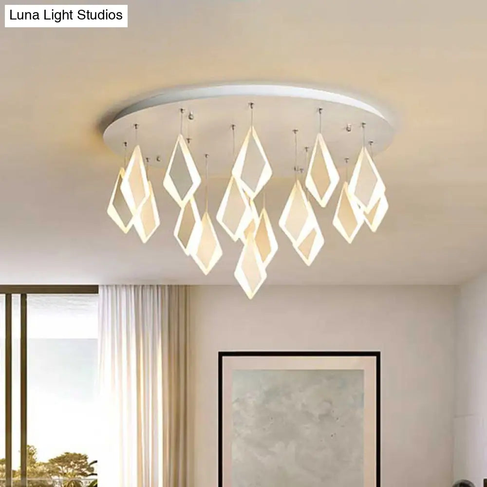 Contemporary Led Acrylic Flush Mount Bedroom Ceiling Light - Warm/White 19’/27’/31.5’ Wide