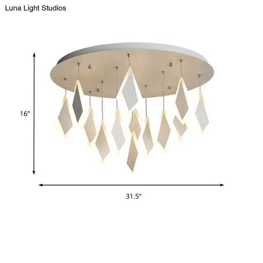 Contemporary Led Acrylic Flush Mount Bedroom Ceiling Light - Warm/White 19/27/31.5 Wide