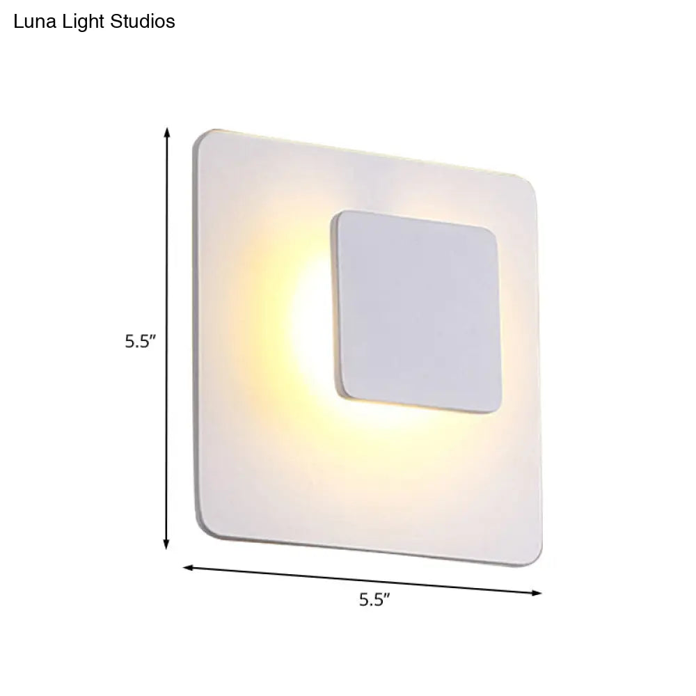 Contemporary Led Acrylic Wall Sconce Lighting For Living Room - White/Warm Light