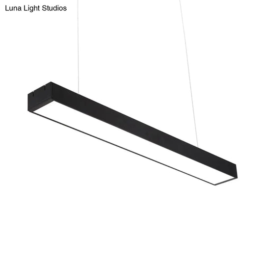 Contemporary Led Ceiling Light Fixture In Sleek Black - Available 3 Widths