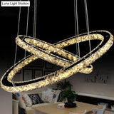 Contemporary Led Crystal Block Chandelier Pendant Light For Bedroom