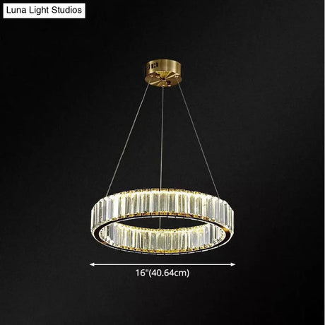 Contemporary Led Crystal Chandelier Pendant Light For Living Room