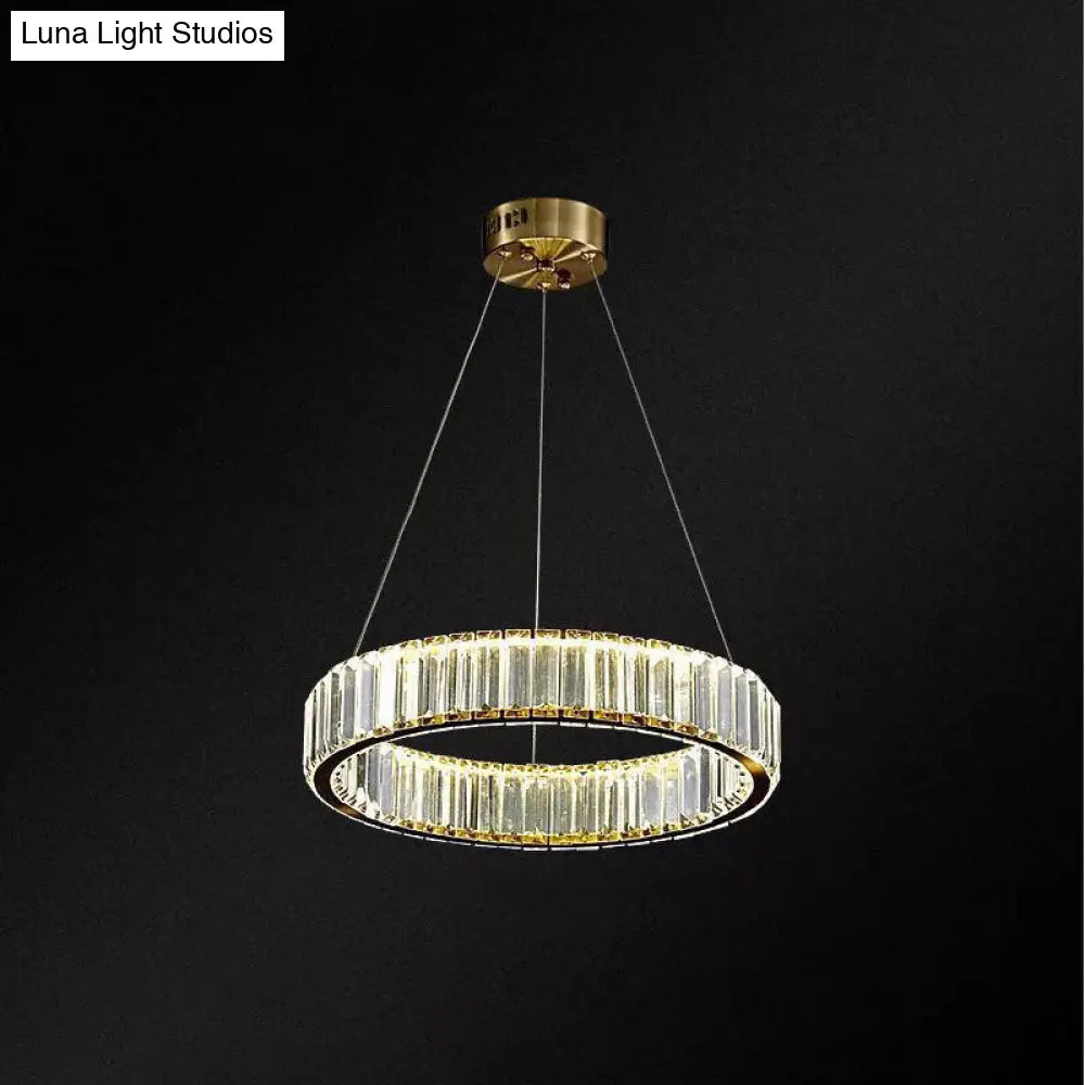 Modern Led Crystal Chandelier For Living Room Suspension Pendant Light Gold / 16 Warm