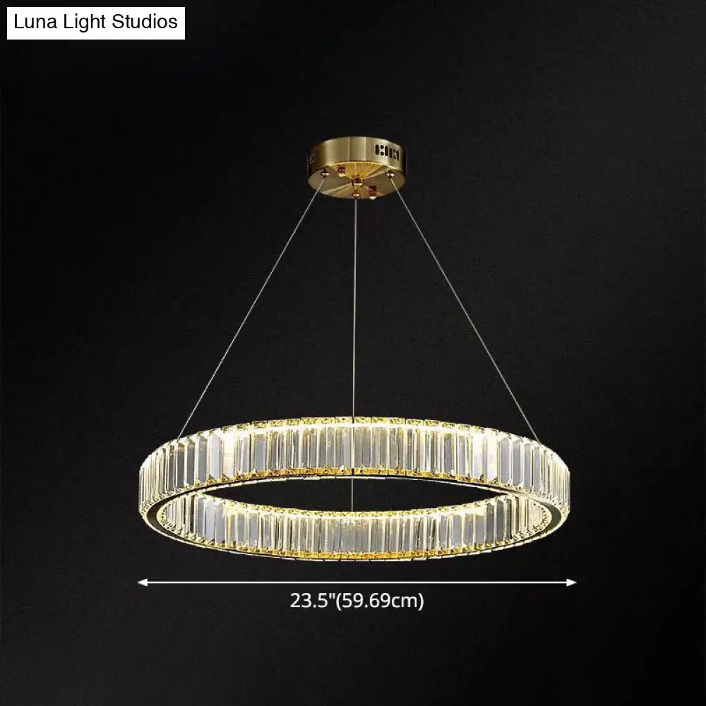 Contemporary Led Crystal Chandelier Pendant Light For Living Room