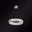 Contemporary Led Crystal Chandelier Pendant Light For Living Room Chrome / 16’ Warm