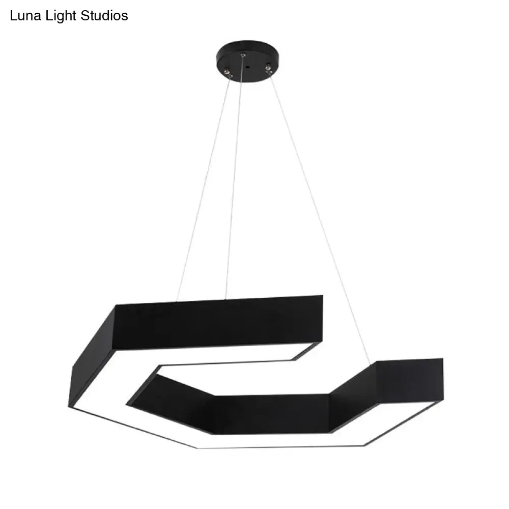 Modern Magnetic Led Pendant Light With Acrylic Shade Black / 16