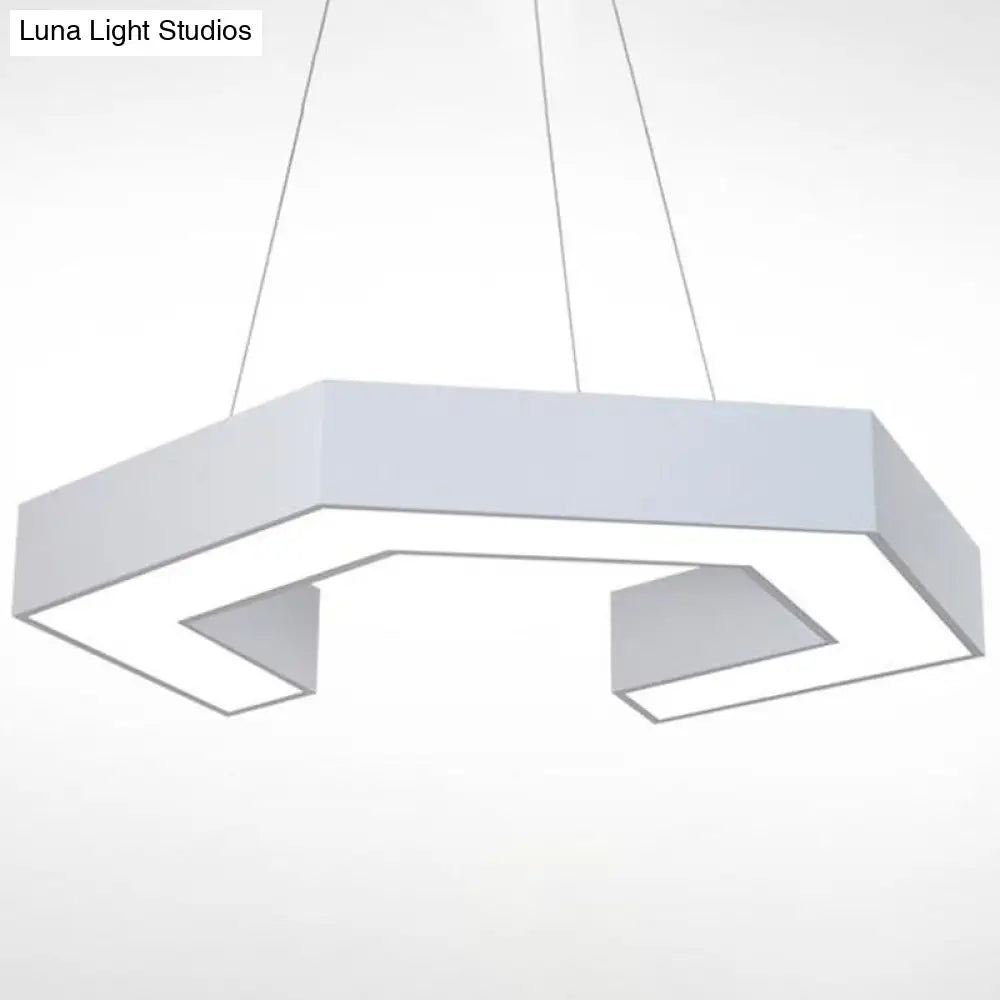 Contemporary Led Pendant Light With Magnetic Shape And Acrylic Shade